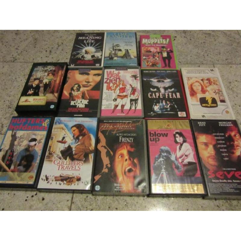 13 videobanden VHS Hitchcock, Billy Wilder, Paul Verhoeven