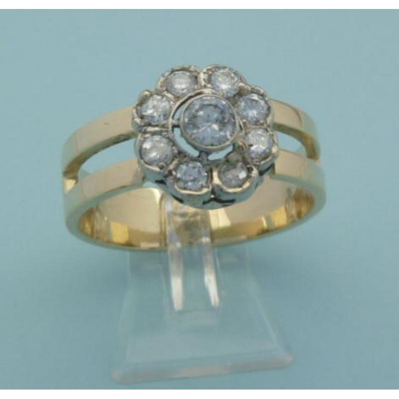 Prachtige 14k Gouden Ring 0.65 ct Diamanten