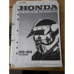service manual Honda nx650