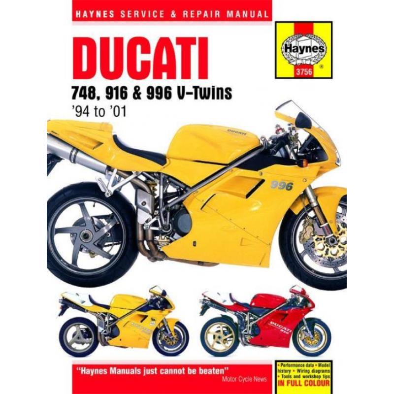 Ducati 748 916 996 V-Twins werkplaatsboek Haynes manual new