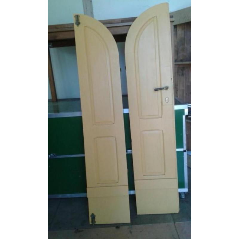 houten deuren hardhout met oud messing beslag