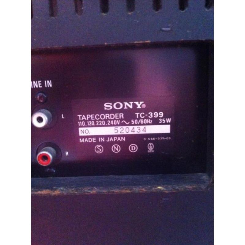 T.k.a Sony TC-399 3-head stereo taperecorder