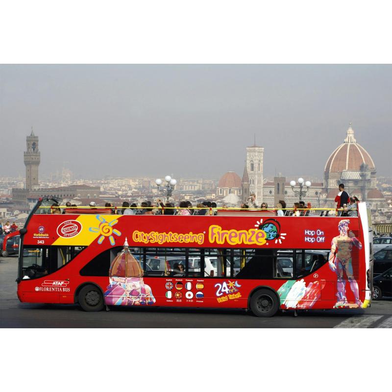Uffizi Gallery guided tour with 48 hour hop on hop off bus tickets