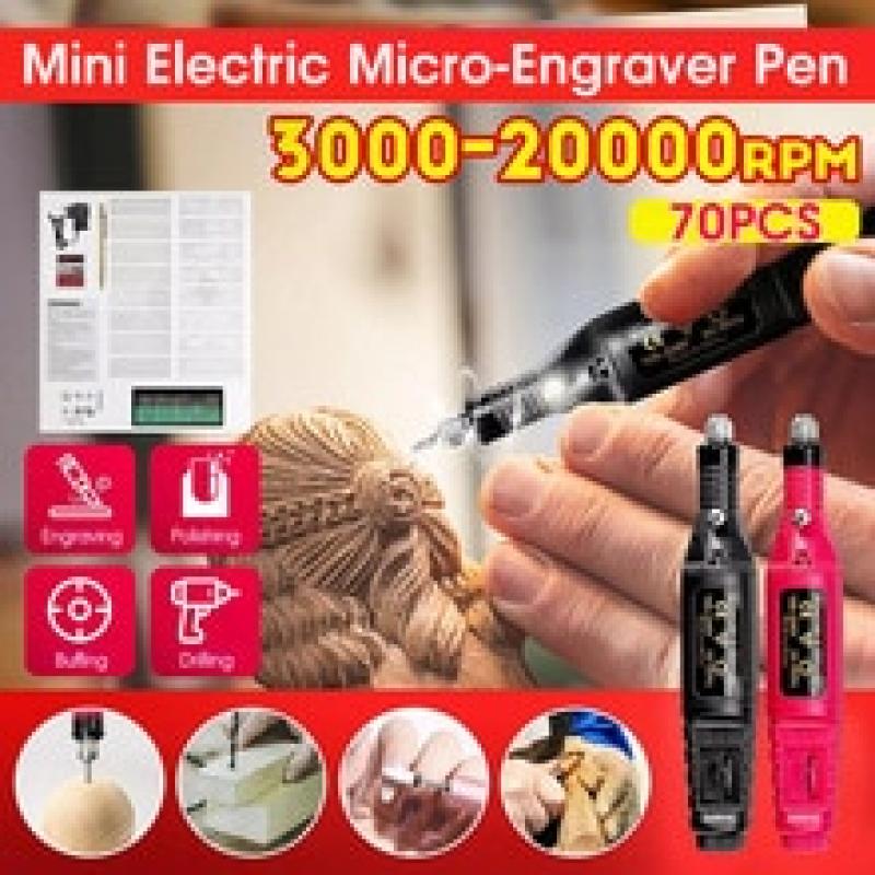 70Pcs Elektrische Micro-Graveur Pen Mini Diy Graveren Tool Kit Voor Metaal Glas