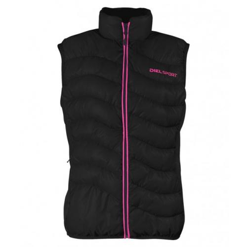 DIEL DIEL womens down vest, black pink