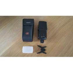 Sony HVL-F42AM Flitser + hoes, omni bounce en slave voet