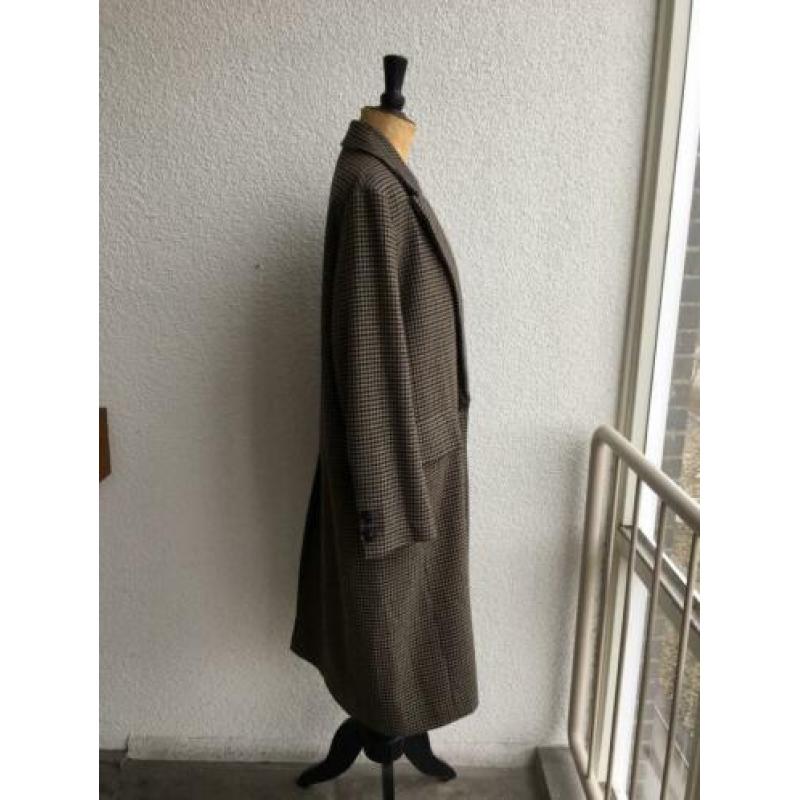 Stoere Geruite Oversized Lange Winterjas van ZARA, maat L