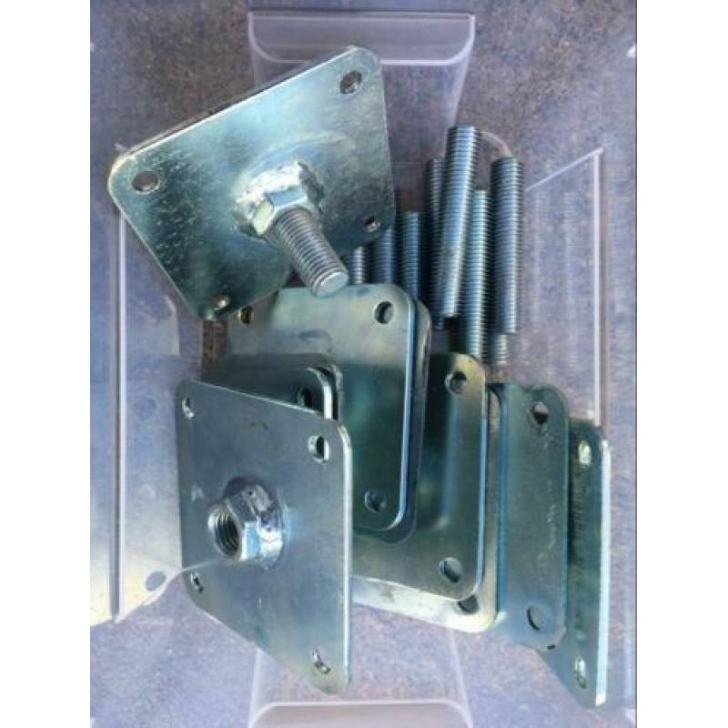 10x Betonpoer Antraciet 15 x 15 x 60 cm