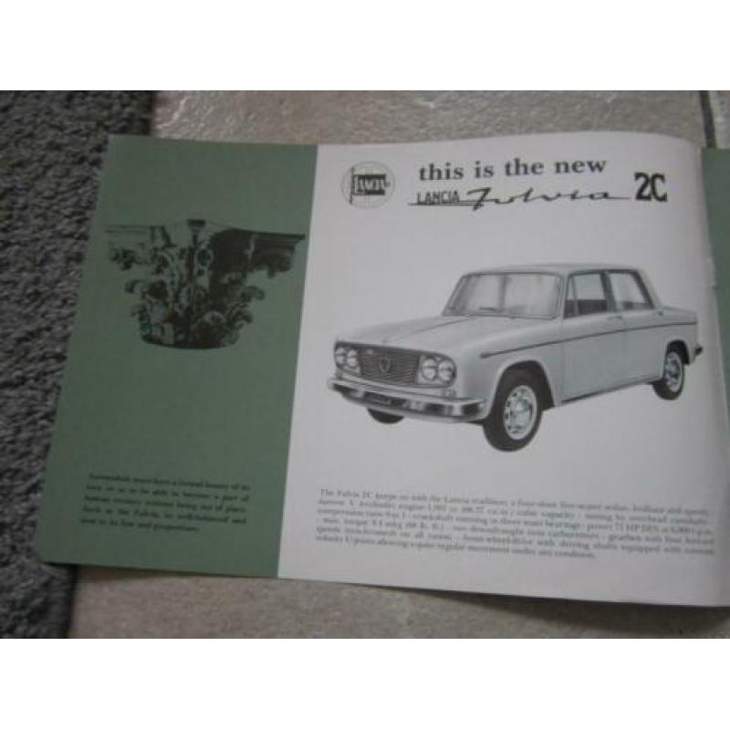 Lancia Fulvia 2C brochure folder 1965