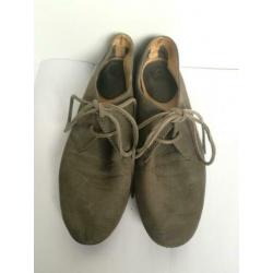 Frye veter schoenen loafers flatjes Grijs 8M 38