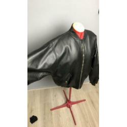 Leren oversized jas!