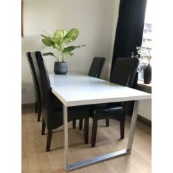 Eettafel 200x90 cm 4 stoelen