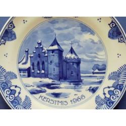 Porceleyne Fles 1966 Kerstmis Stadspoort Medemblik 18cm (2)