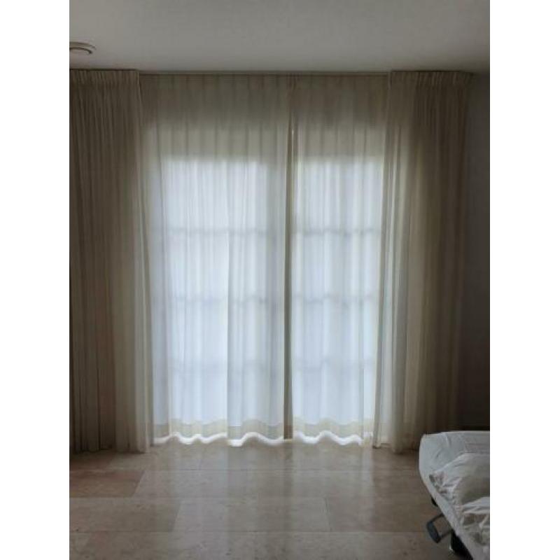 Gordijnen + vitrage 270 cm br, 250 hg. Meerdere sets.