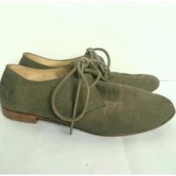 Frye veter schoenen loafers flatjes Grijs 8M 38