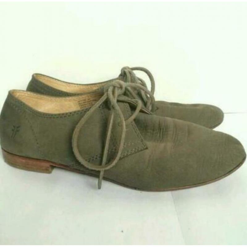 Frye veter schoenen loafers flatjes Grijs 8M 38