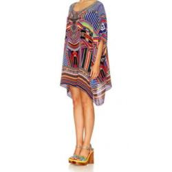 NIEUW Camilla zijden kaftan dress / short dress 0/S