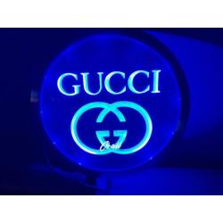 Gucci Neon 3D LED Lamp Verlichting Licht Reclame Bord Rond