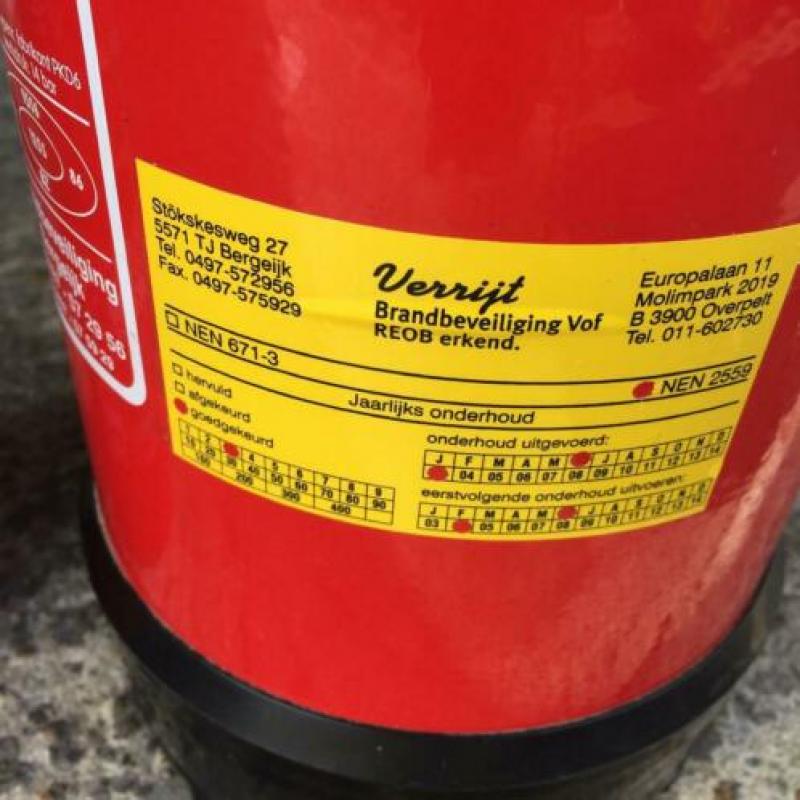 Brandblusser groot en klein gratis afhalen