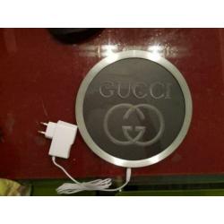 Gucci Neon 3D LED Lamp Verlichting Licht Reclame Bord Rond