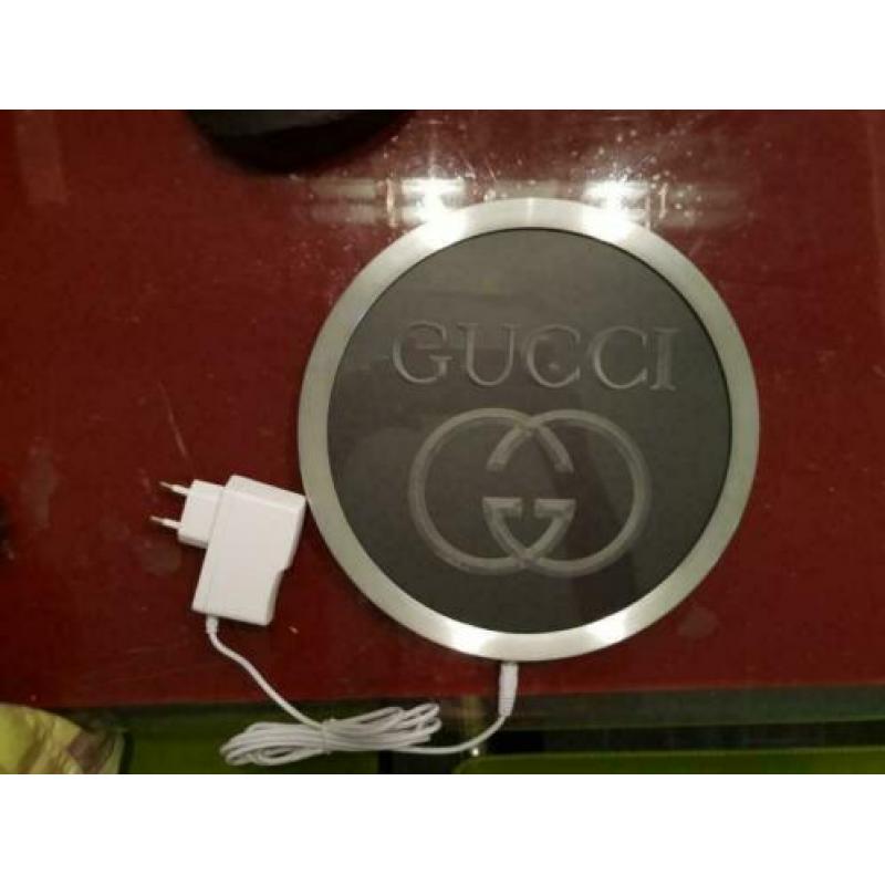 Gucci Neon 3D LED Lamp Verlichting Licht Reclame Bord Rond