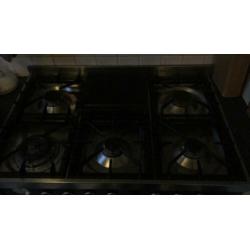 Boretti fornuis met grote oven 6 pits 60cmx90cm