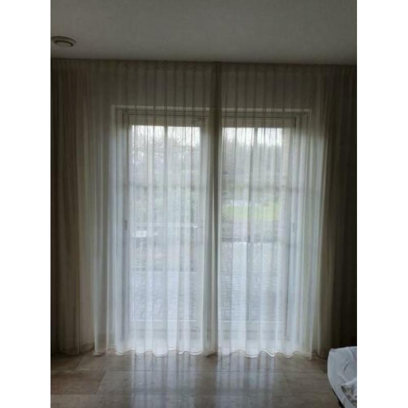 Gordijnen + vitrage 270 cm br, 250 hg. Meerdere sets.