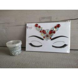 Carnaval face en body bling