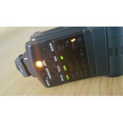 Sony HVL-F42AM Flitser + hoes, omni bounce en slave voet