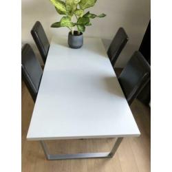 Eettafel 200x90 cm 4 stoelen