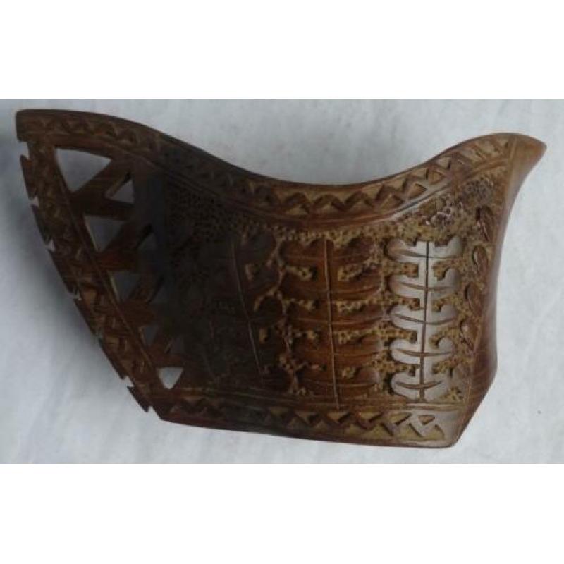 HOUTEN KOM BOOTJE MODEL * Mooi Bewerkt *