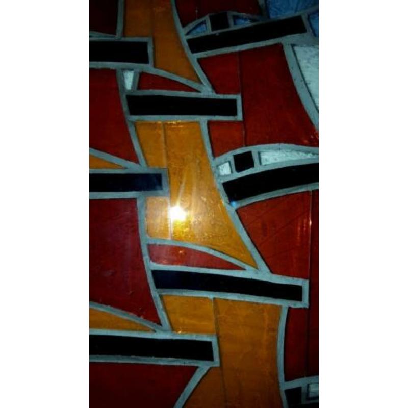glas in lood zeilschip