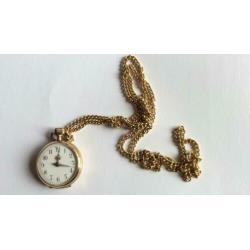 Antiek 14k dameshorloge met gouden ketting (20 gram)