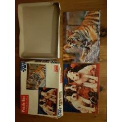 2 in 1 puzzels met welpje en puppies 99 stukjes