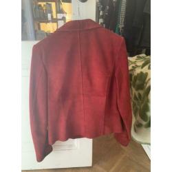 Rood suede jasje maat 38