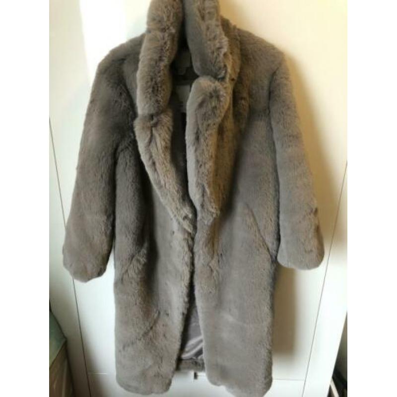 H&M Trend Teddy bont jas faux fur nieuw maat xs Zara grijs