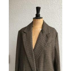 Stoere Geruite Oversized Lange Winterjas van ZARA, maat L
