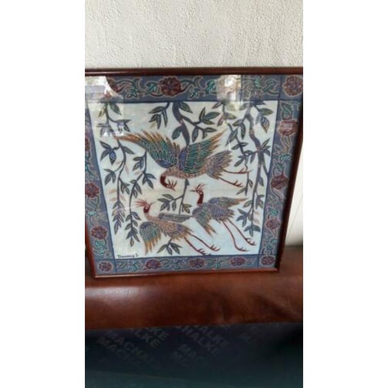 Ingelijste batik
