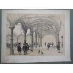 Beurs van Antwerpen / steendruk / lithografie / litho