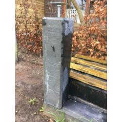 10x Betonpoer Antraciet 15 x 15 x 60 cm