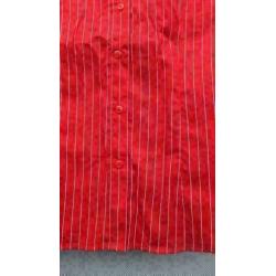 JOHN BANER rood/wit getailleerde streep blouse mt S