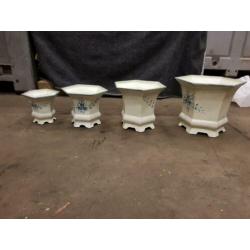 Verschillende soorten en maten bloempotten / vazen