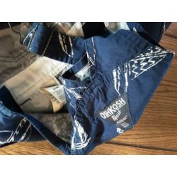 Oshkosh tuinbroek maat 24 maanden 80 86 blauw met bootjes