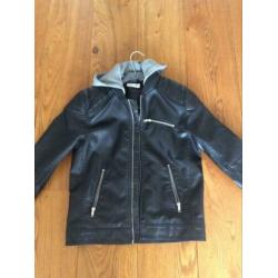 Leren jas H&M mt 164 2x gedragen