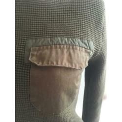 River island militaire trui groen XS S 34 36 camo military