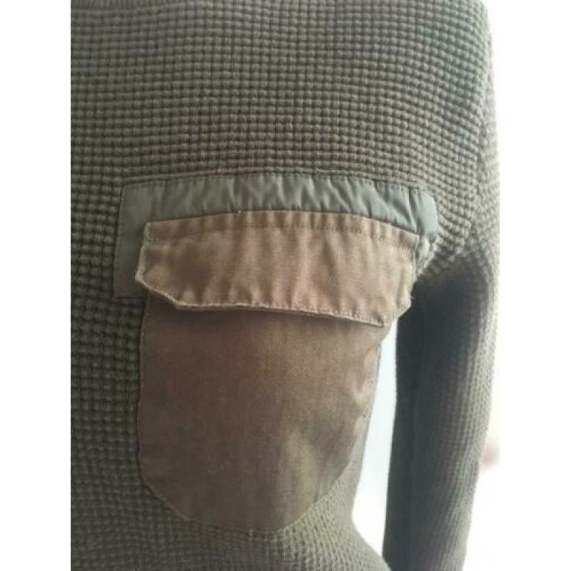 River island militaire trui groen XS S 34 36 camo military