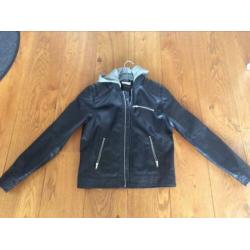 Leren jas H&M mt 164 2x gedragen