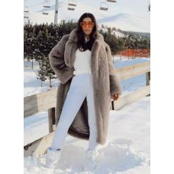 H&M Trend Teddy bont jas faux fur nieuw maat xs Zara grijs