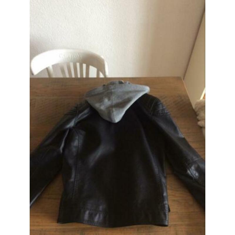 Leren jas H&M mt 164 2x gedragen