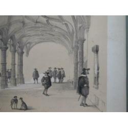 Beurs van Antwerpen / steendruk / lithografie / litho